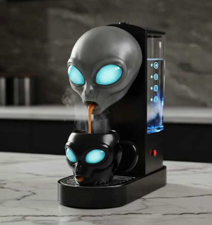 Alien Coffee Machine | Sci-Fi Industrial Lifestyle Statement