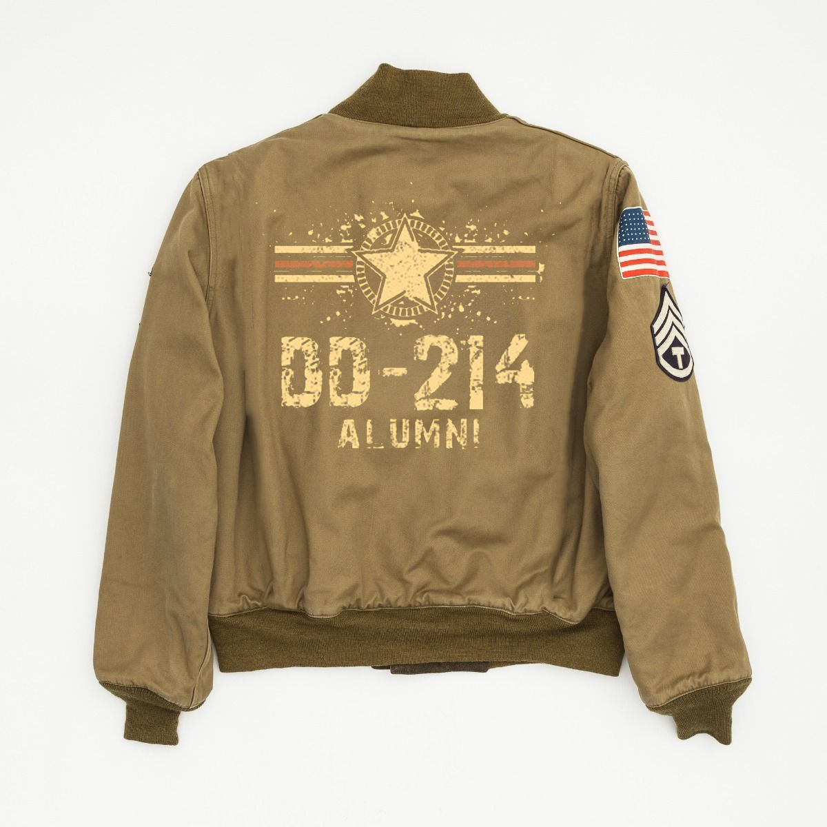 Air Force retired veteran DD-214 alumni flight jacket