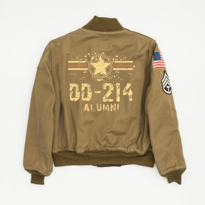 Air Force retired veteran DD-214 alumni flight jacket