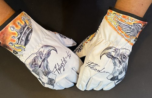 Men motorcycle gloves leather