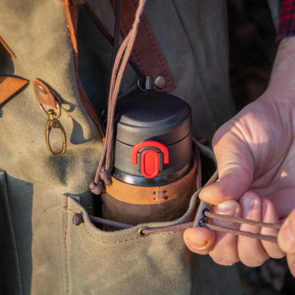 Vintage Waxed Canvas Rugged Outdoor Adventure Hiking Backpack