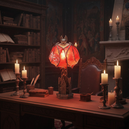 Gothic Bat Wing Table Lamp – Dark Fantasy Sculptural Night Light