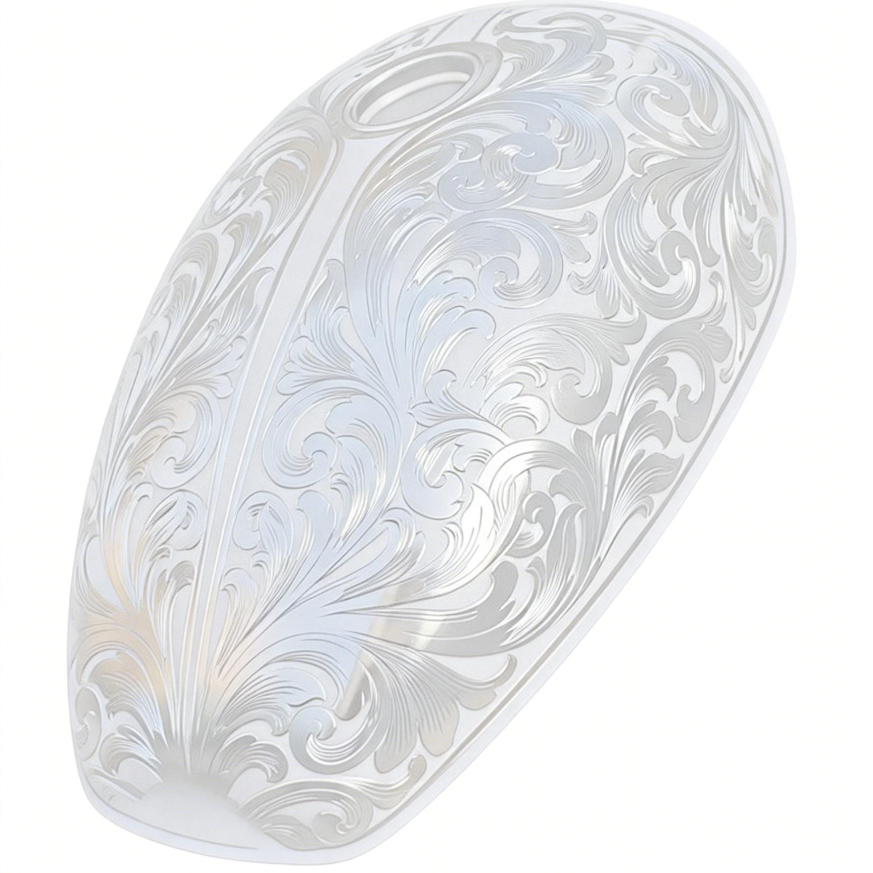 Engraved Metallic Victorian Scroll Pattern Custom Motorcycle Tank Decal