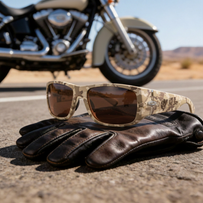 Painted Design Harley-Inspired Rider Sunglasses