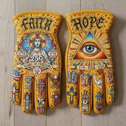 Patriotic USA 250th Commemorative Gloves for Work & Riding