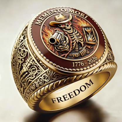 Hard Rock Five Finger Death Punch Memento Mori Mens Ring