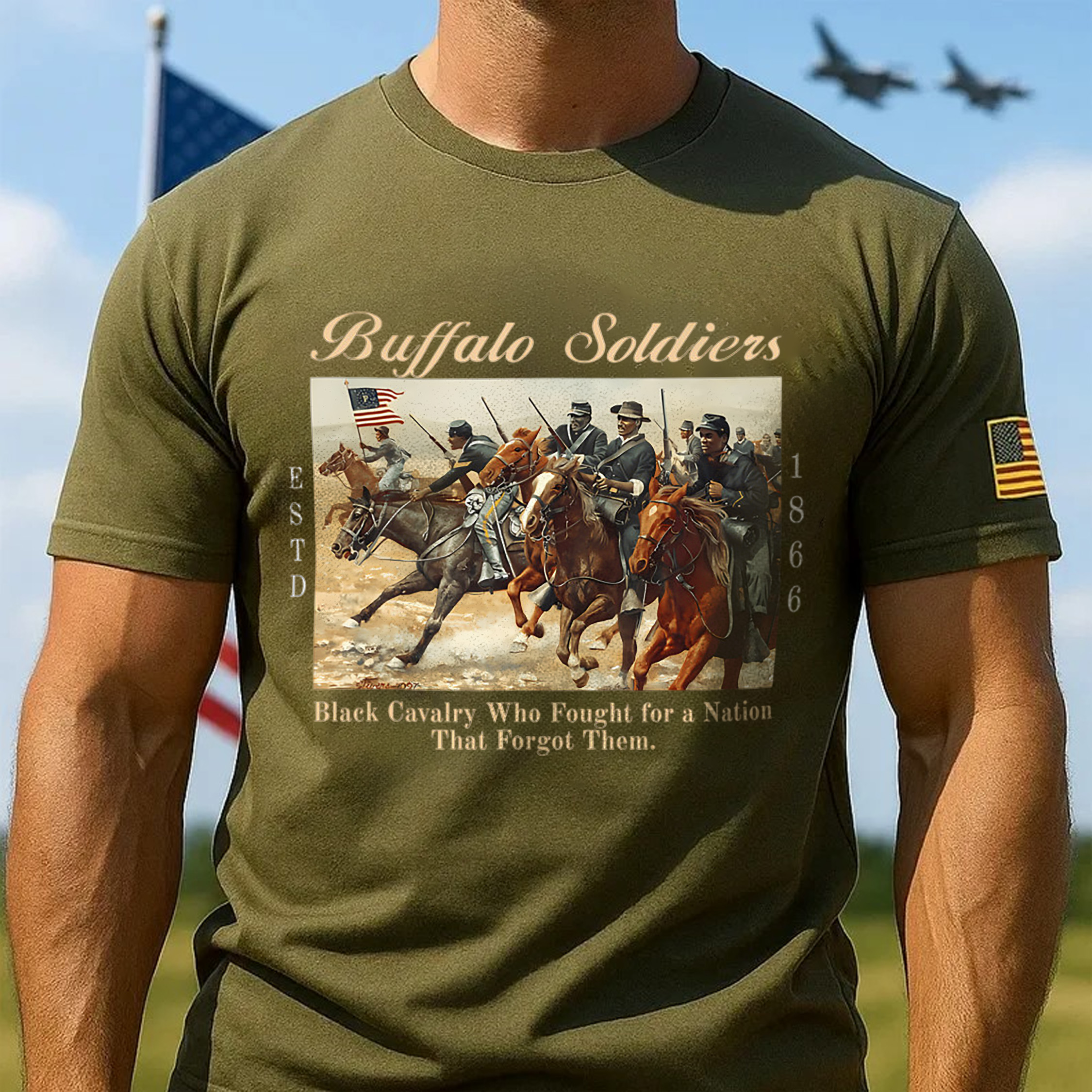 Baruch Soldier Theme Print Summer T-Shirt