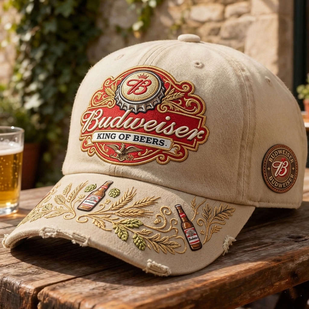 Vintage Distressed Alcoholic Beverage Brands Outdoor Baseball Cap