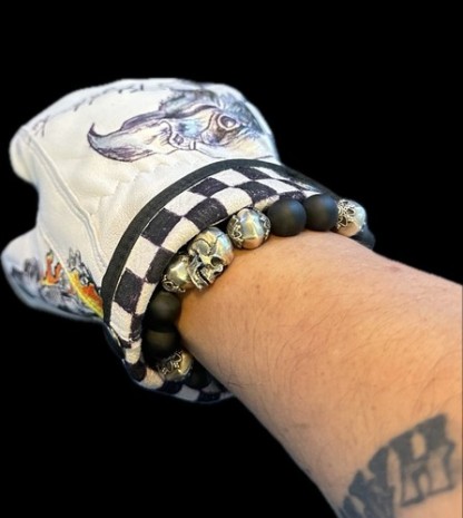 Men motorcycle gloves leather