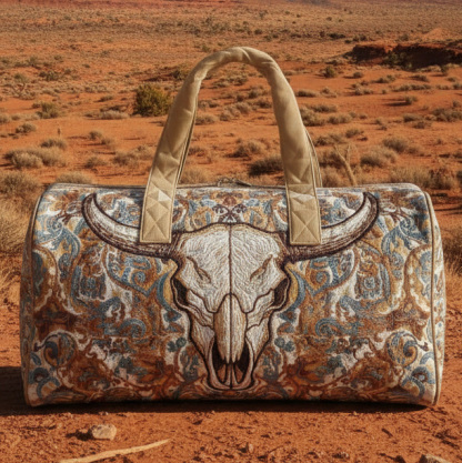 Vintage Western Style Quilted Weekender Bag