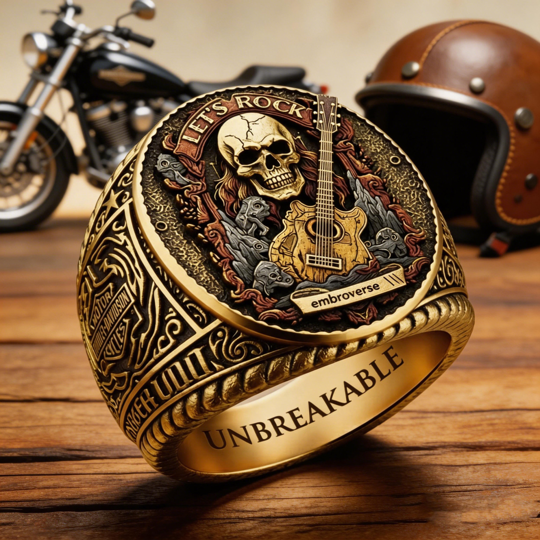 Classic American Motorcycle Style Vintage Biker Ring