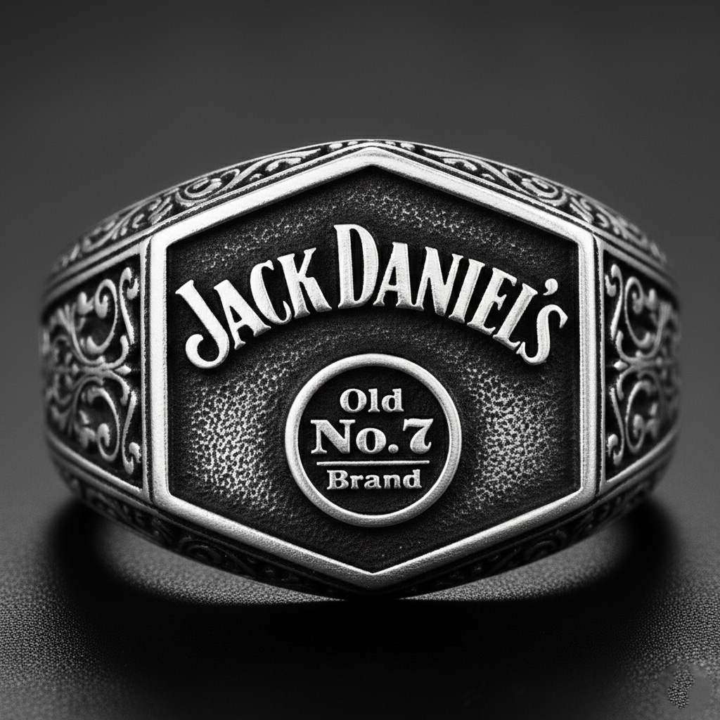 Men's Retro Biker Culture Heritage Logo Ring
