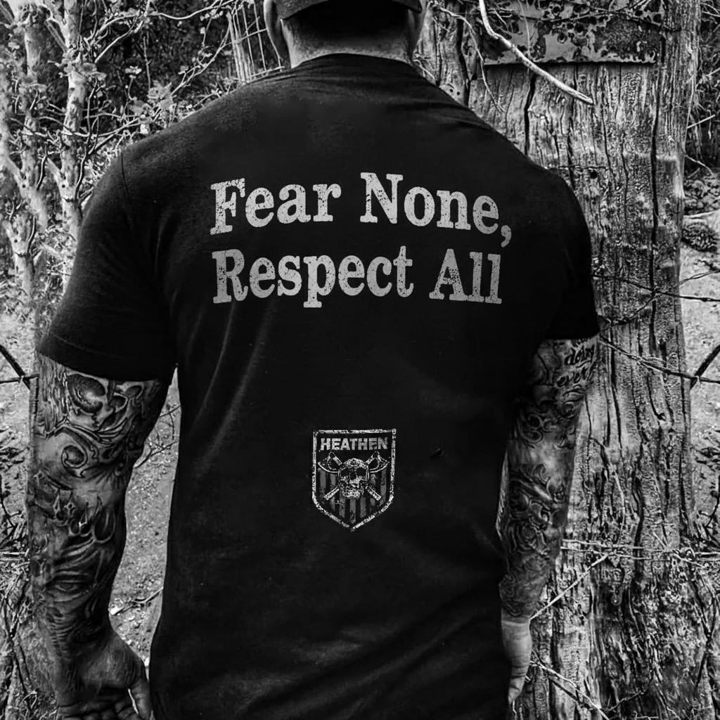 Fear None, Respect All" Bold Statement T-shirt