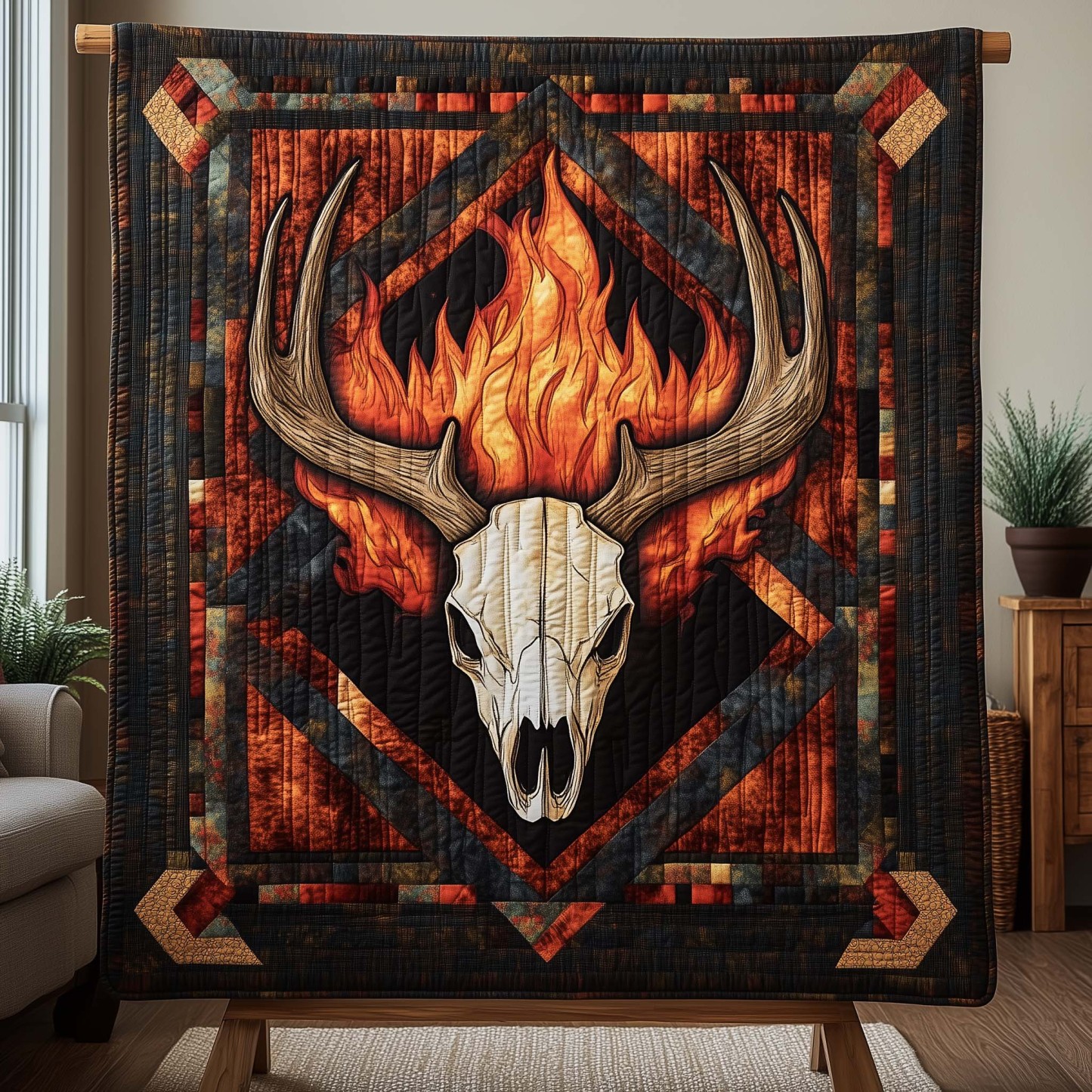 Ember Crest Quilted Blanket GFTOQA943