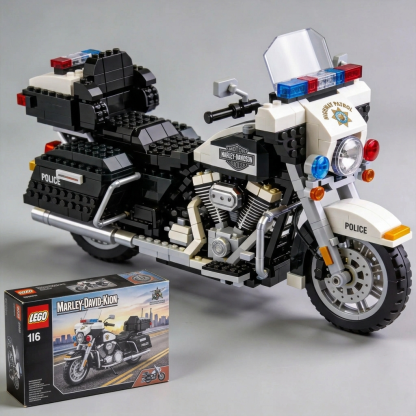 Adult Harley-Davidson motorcycle building blocks
