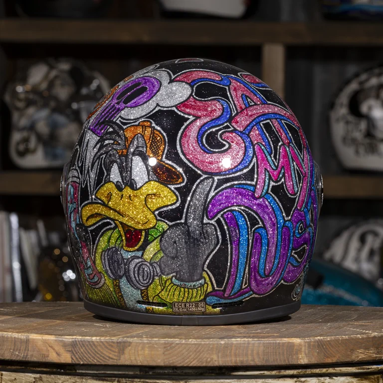 Graffiti Art Glitter Full Face Motorcycle Safety Riding Helmet