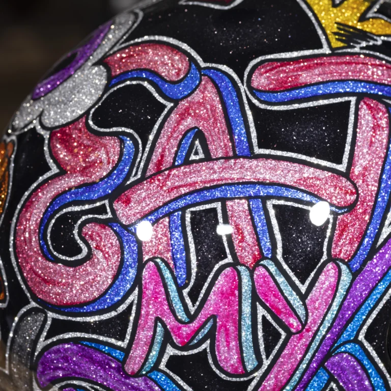 Graffiti Art Glitter Full Face Motorcycle Safety Riding Helmet