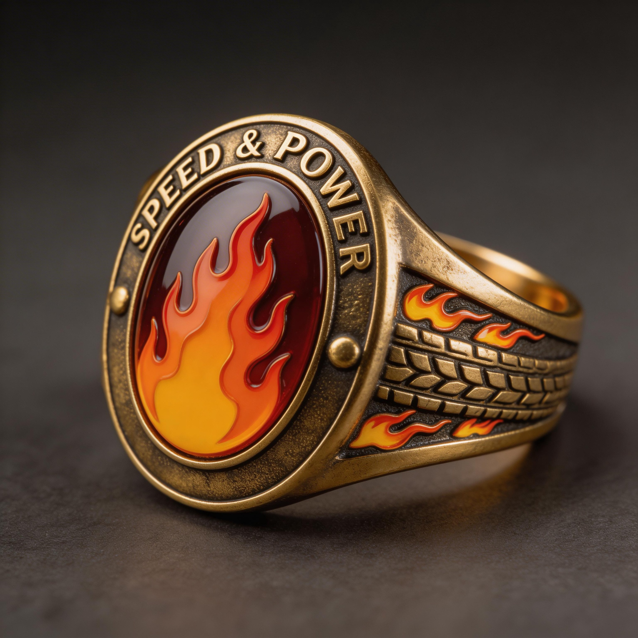 Retro Punk Harley-style Motorcycle Rider Ring