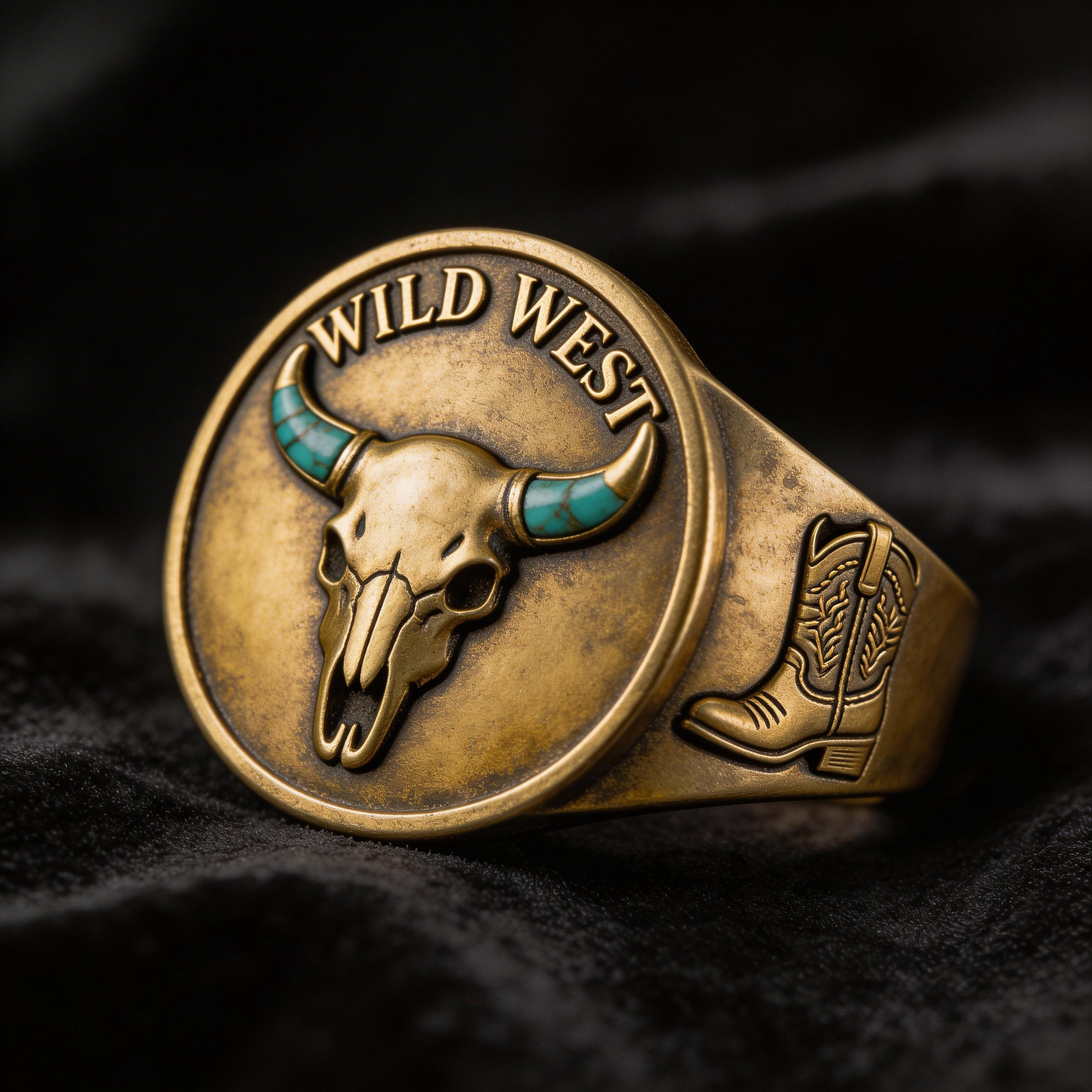 Retro Punk Harley-style Motorcycle Rider Ring