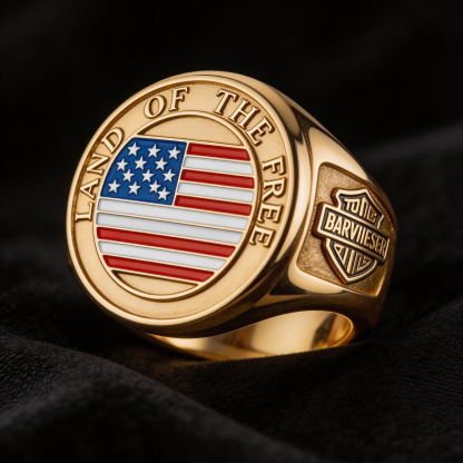 Retro Punk Harley-style Motorcycle Rider Ring