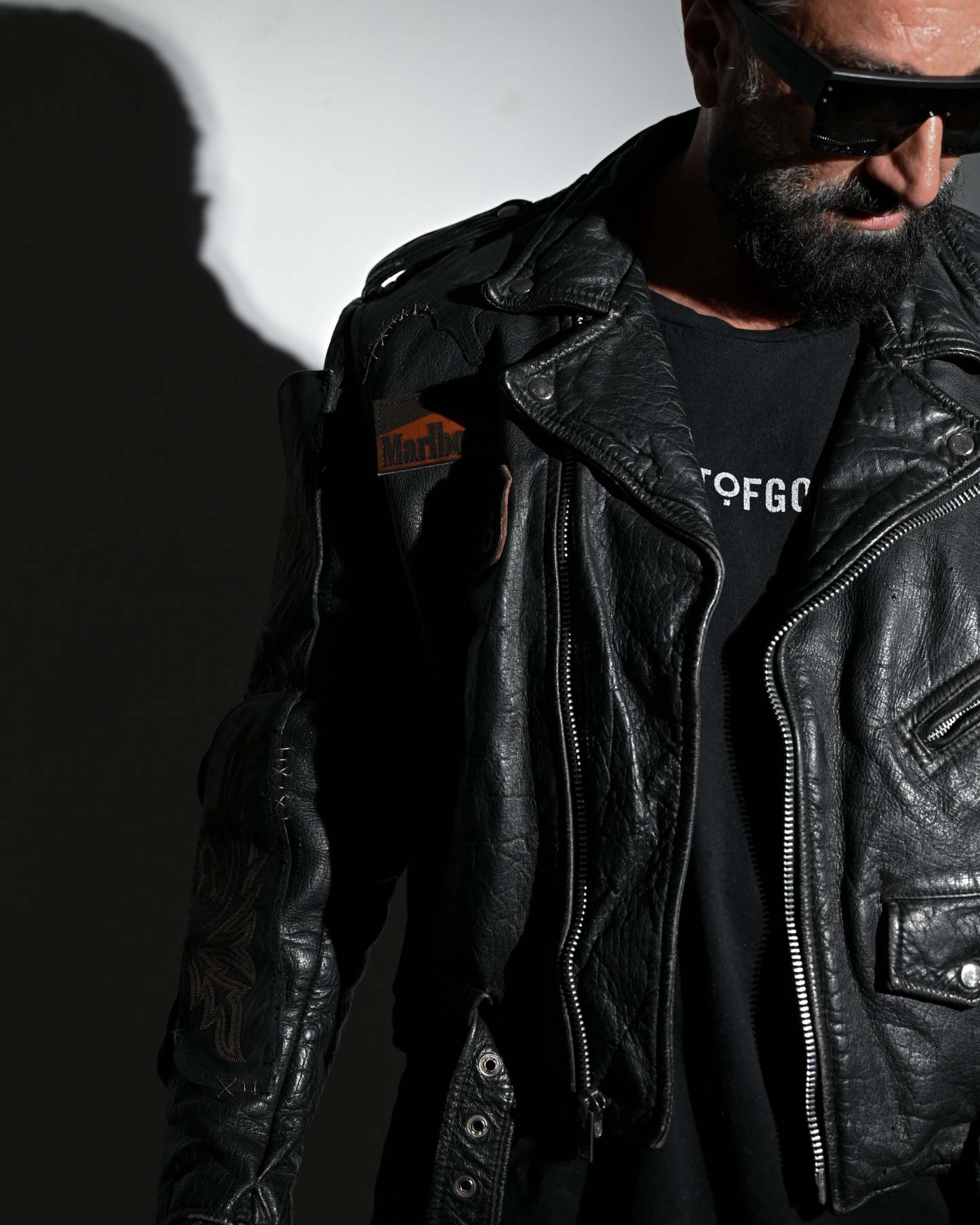 "Endless Ride"Men'S Vintage Motorcycle Leather Outdoor Jacket Coat