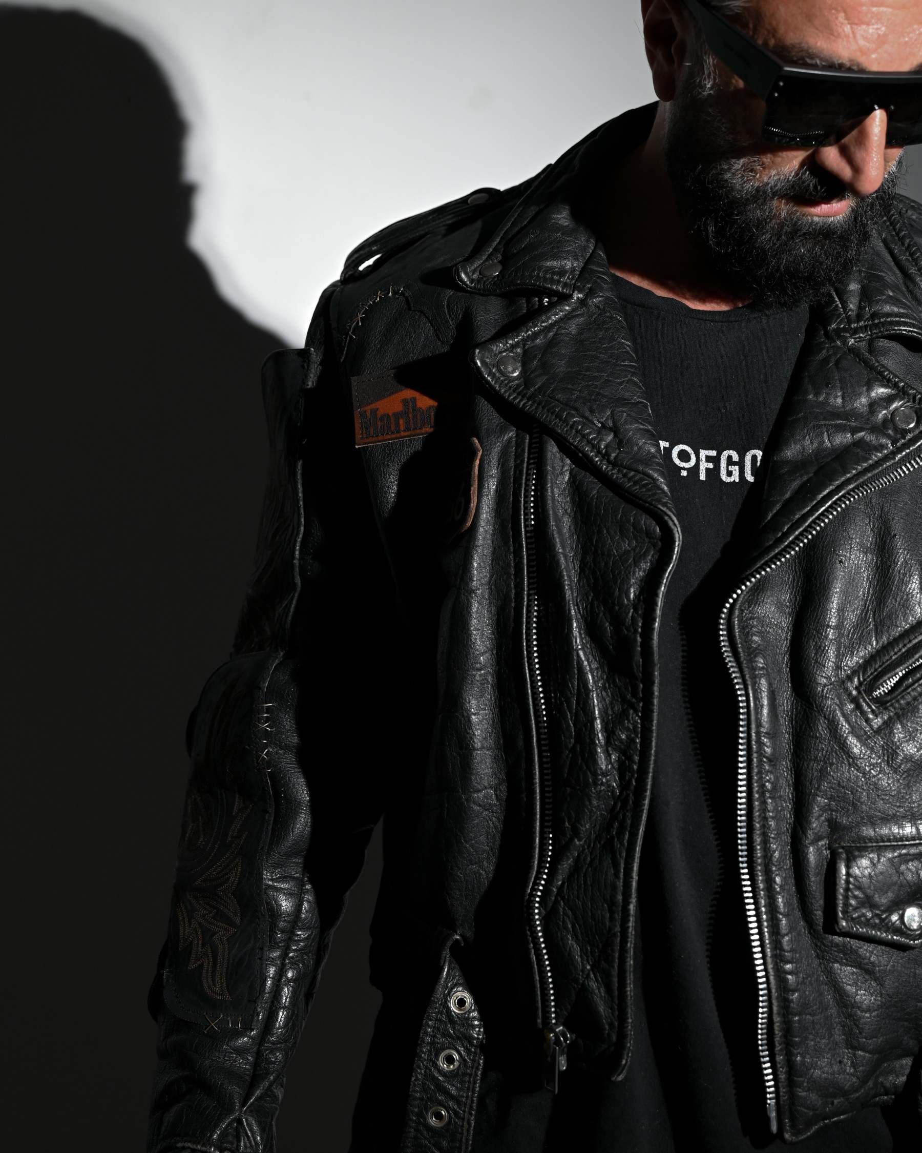 "Endless Ride"Men'S Vintage Motorcycle Leather Outdoor Jacket Coat