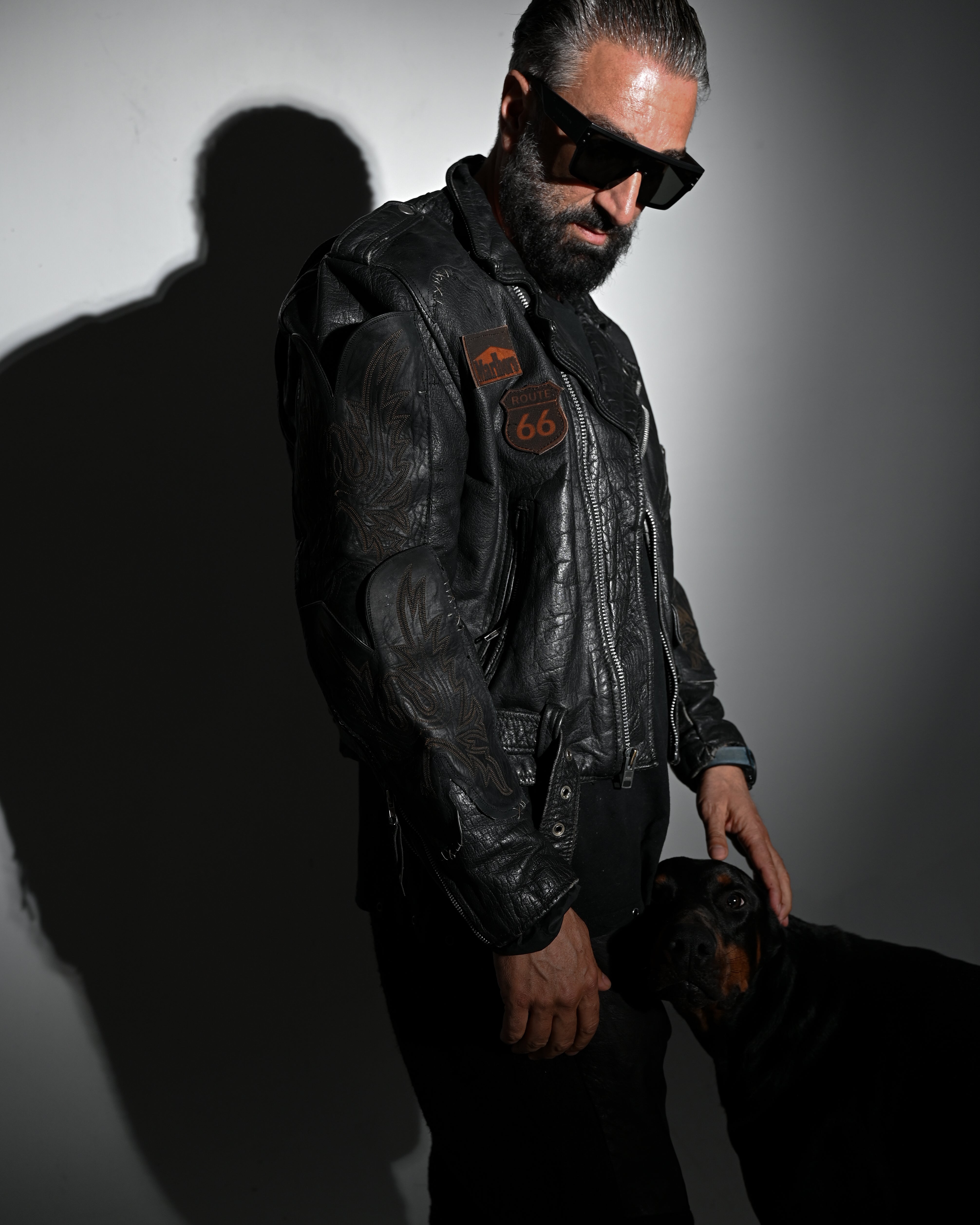 "Endless Ride"Men'S Vintage Motorcycle Leather Outdoor Jacket Coat