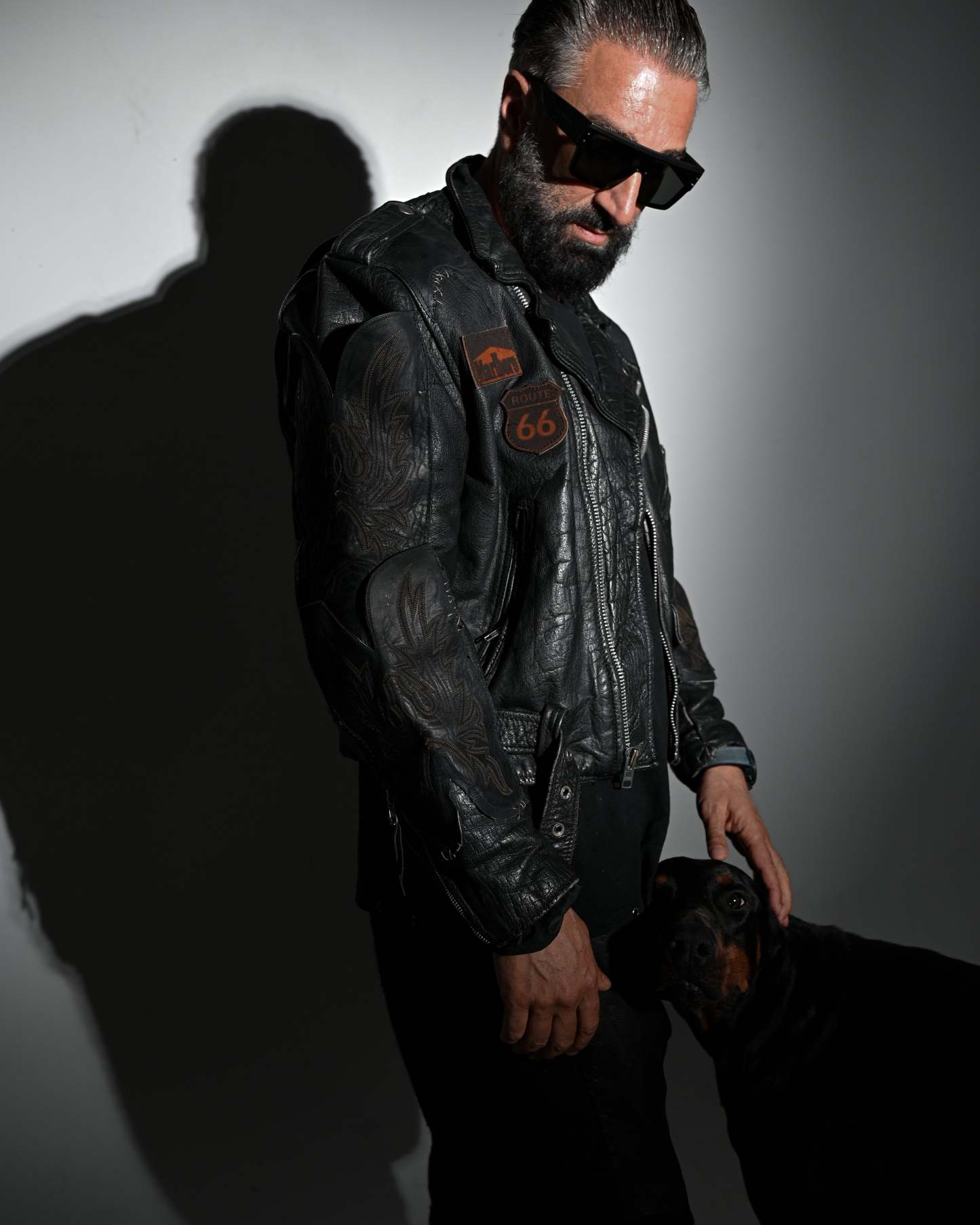 "Endless Ride"Men'S Vintage Motorcycle Leather Outdoor Jacket Coat