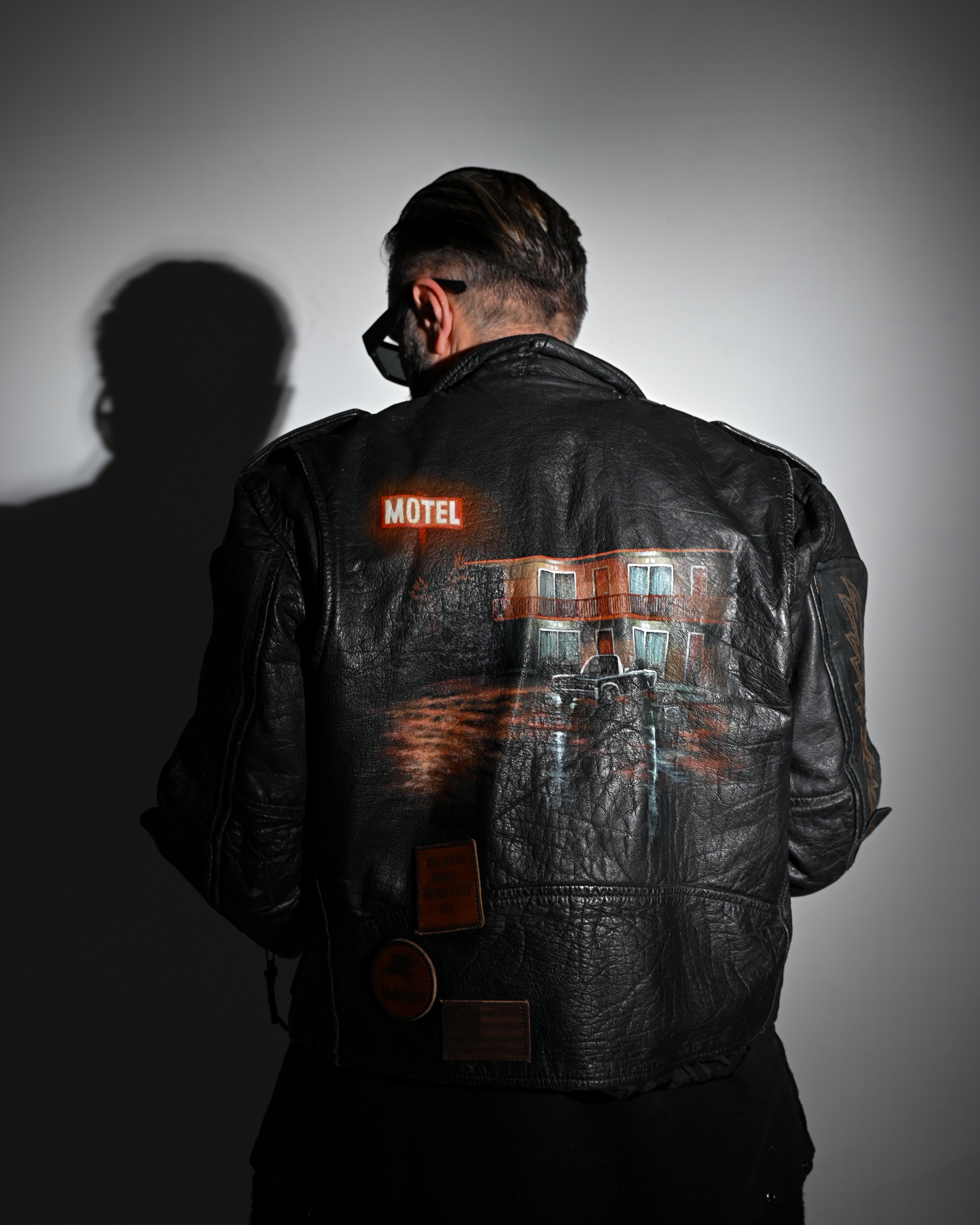 "Endless Ride"Men'S Vintage Motorcycle Leather Outdoor Jacket Coat