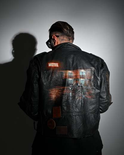 "Endless Ride"Men'S Vintage Motorcycle Leather Outdoor Jacket Coat