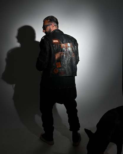 "Endless Ride"Men'S Vintage Motorcycle Leather Outdoor Jacket Coat