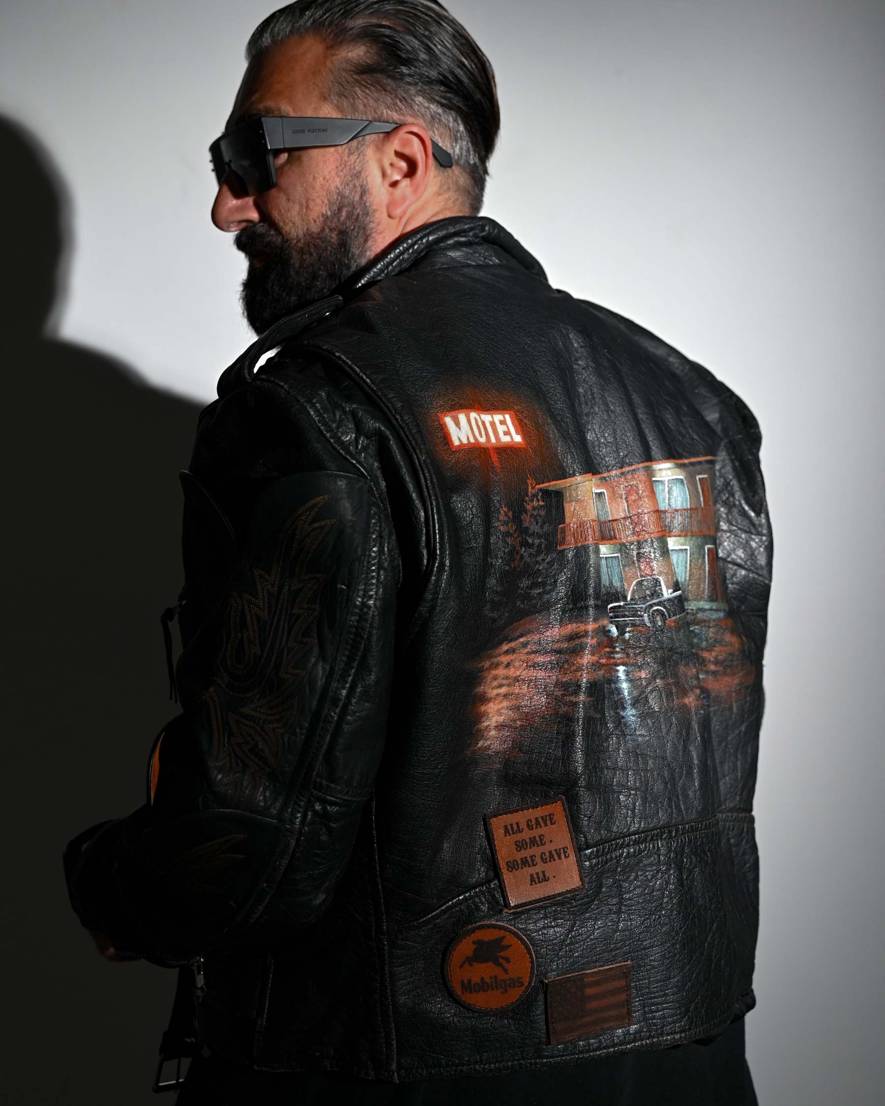 "Endless Ride"Men'S Vintage Motorcycle Leather Outdoor Jacket Coat