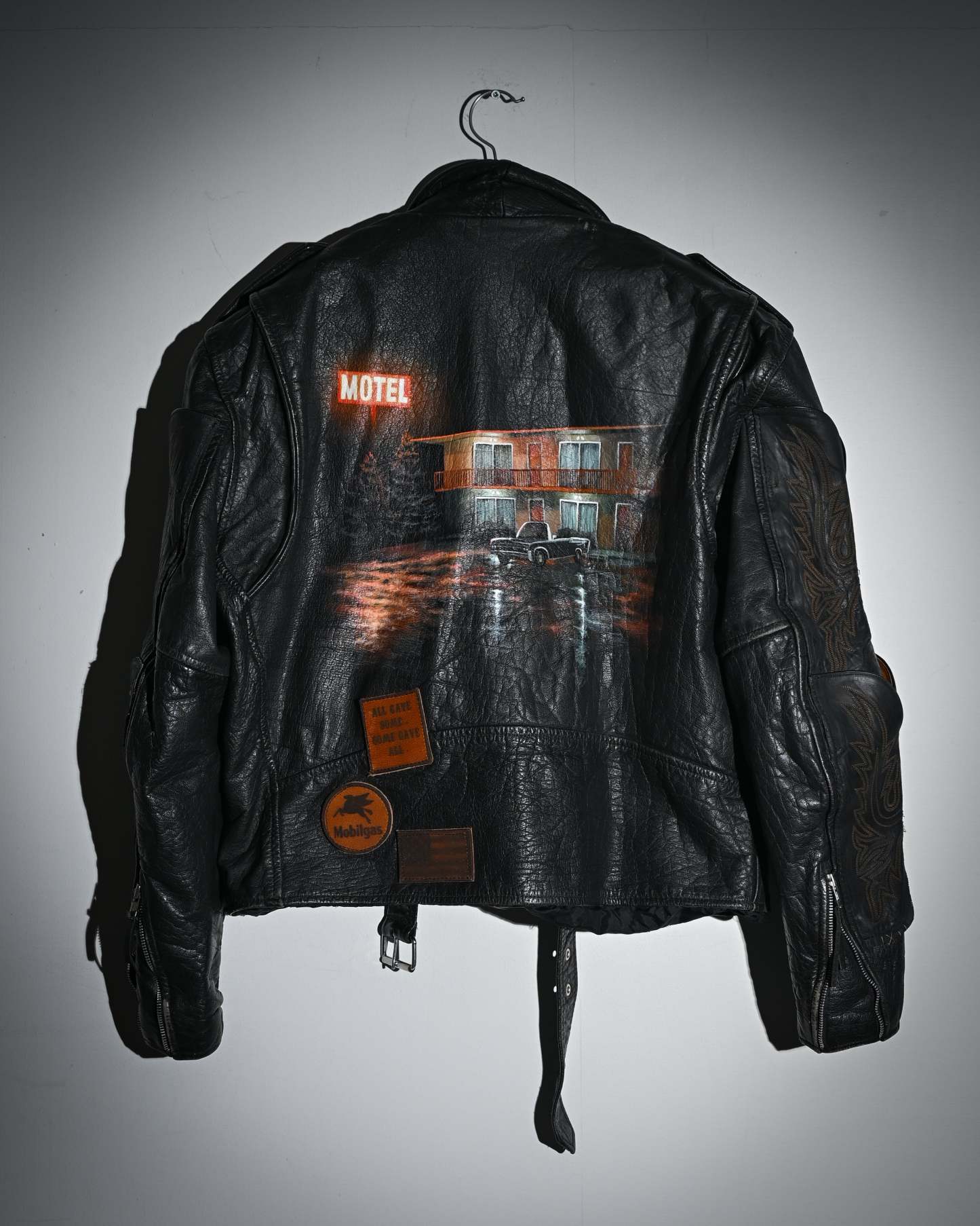 "Endless Ride"Men'S Vintage Motorcycle Leather Outdoor Jacket Coat