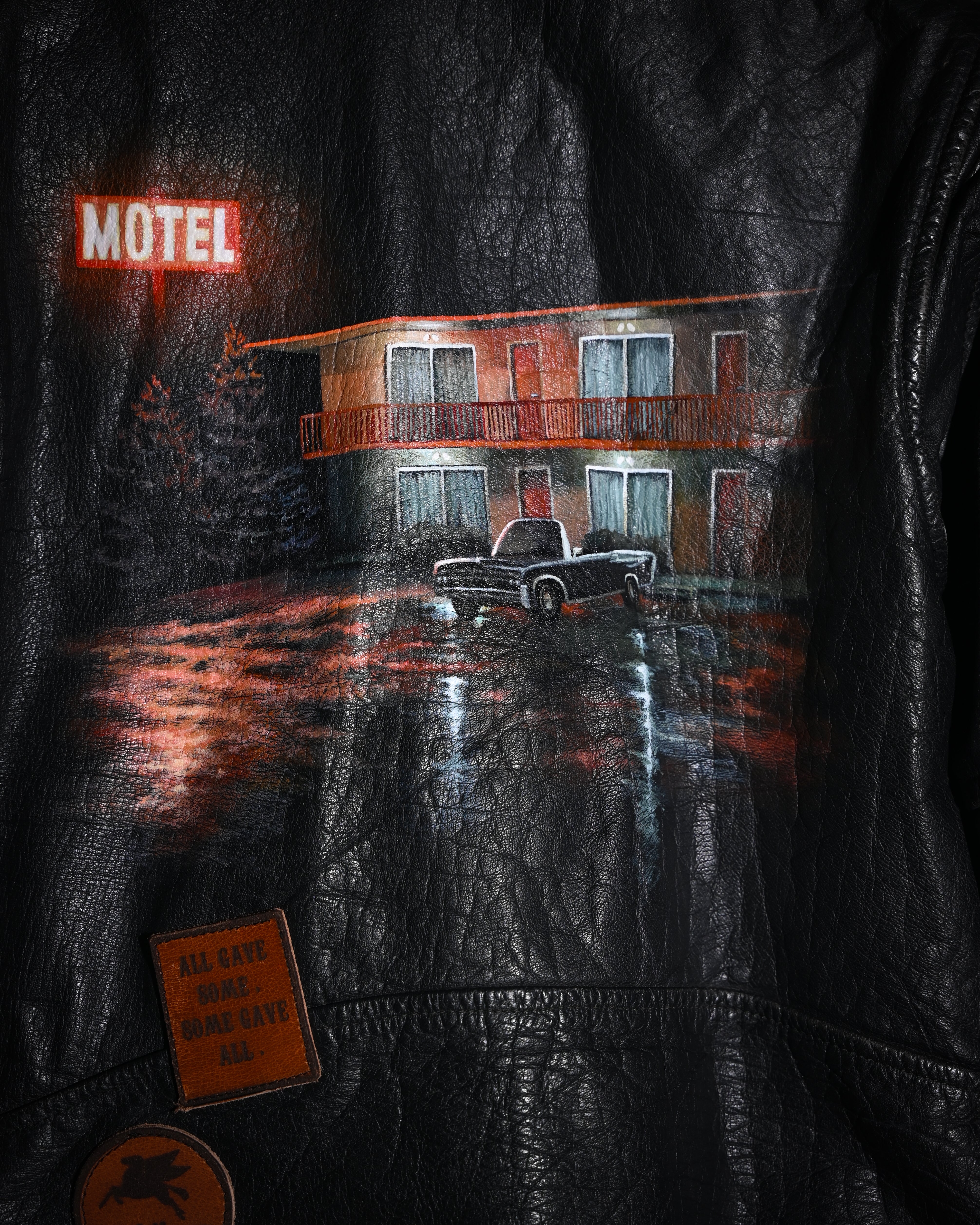 "Endless Ride"Men'S Vintage Motorcycle Leather Outdoor Jacket Coat