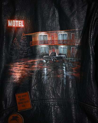 "Endless Ride"Men'S Vintage Motorcycle Leather Outdoor Jacket Coat