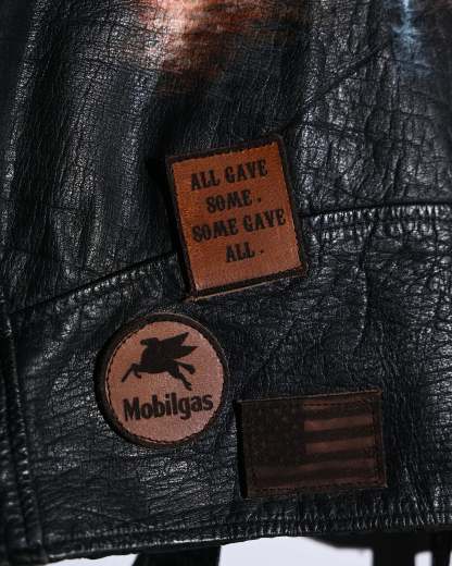 "Endless Ride"Men'S Vintage Motorcycle Leather Outdoor Jacket Coat