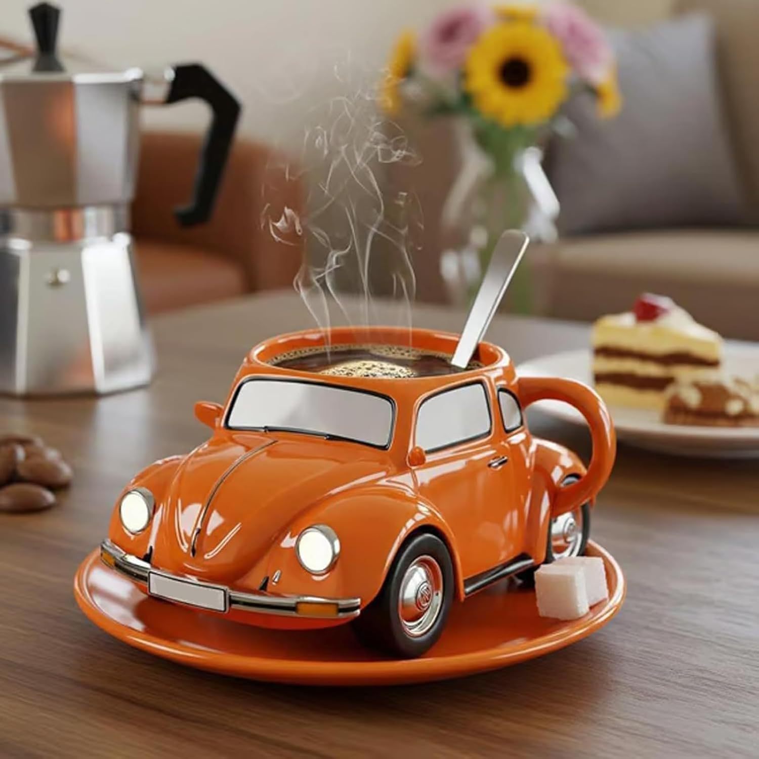 Vintage Classic Car Shaped Coffee Mug Set | Creative Desk Drinkware