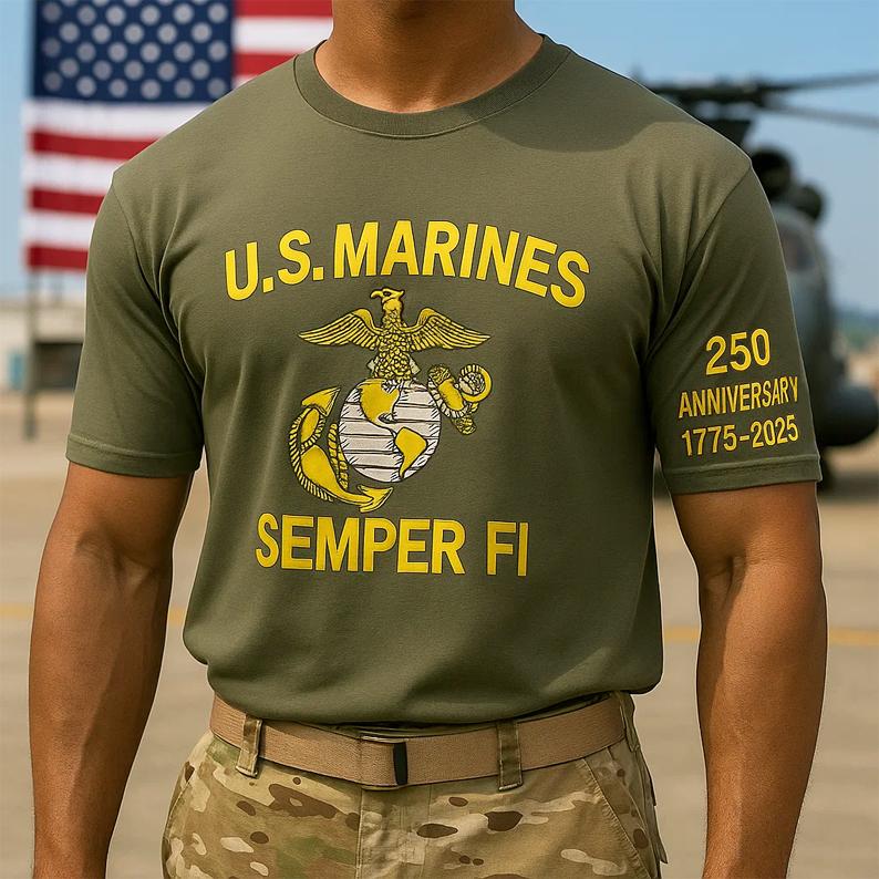 USMC 250th Anniversary T-shirtMarine T Shirts