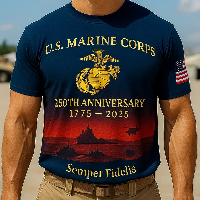 USMC 250th Anniversary T-shirtMarine T Shirts