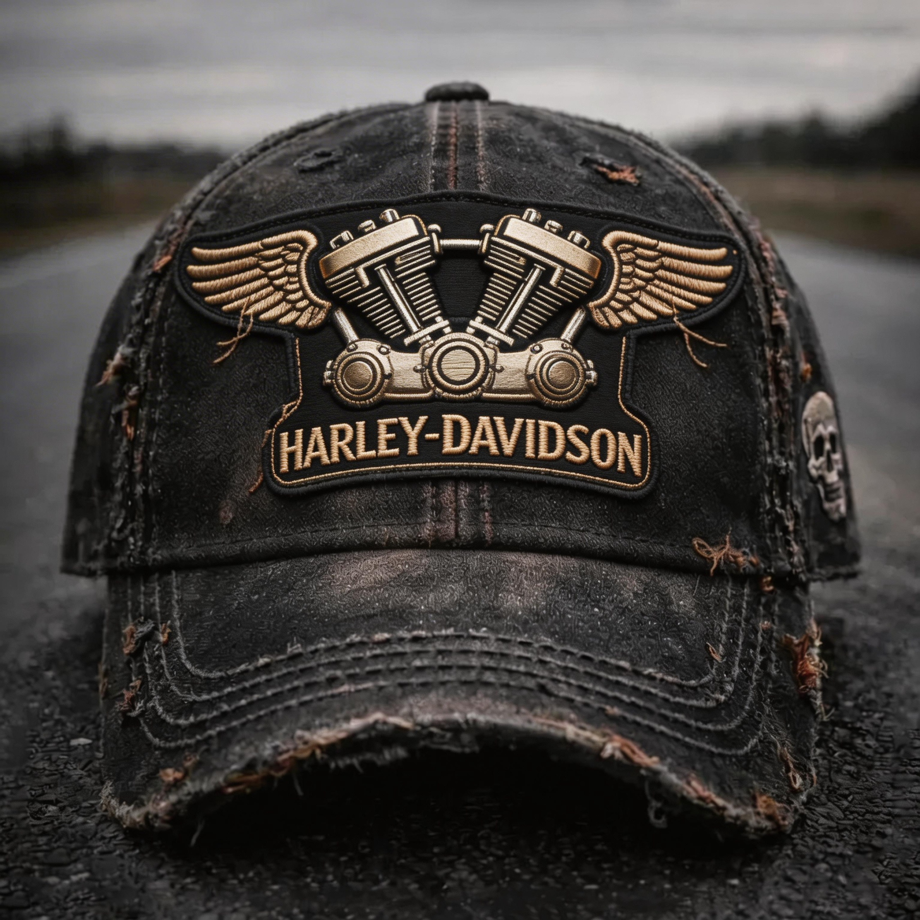 Biker Style Baseball Cap