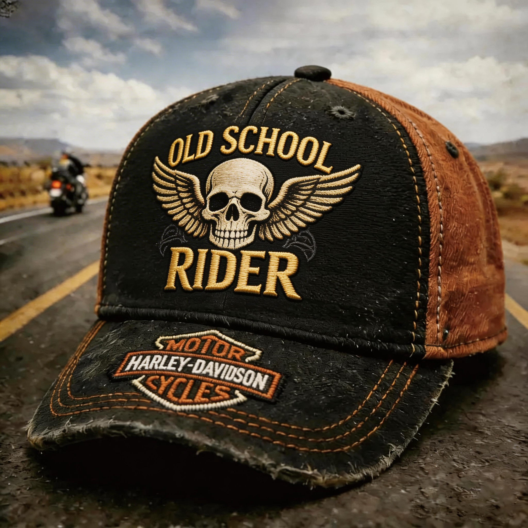 Biker Style Baseball Cap