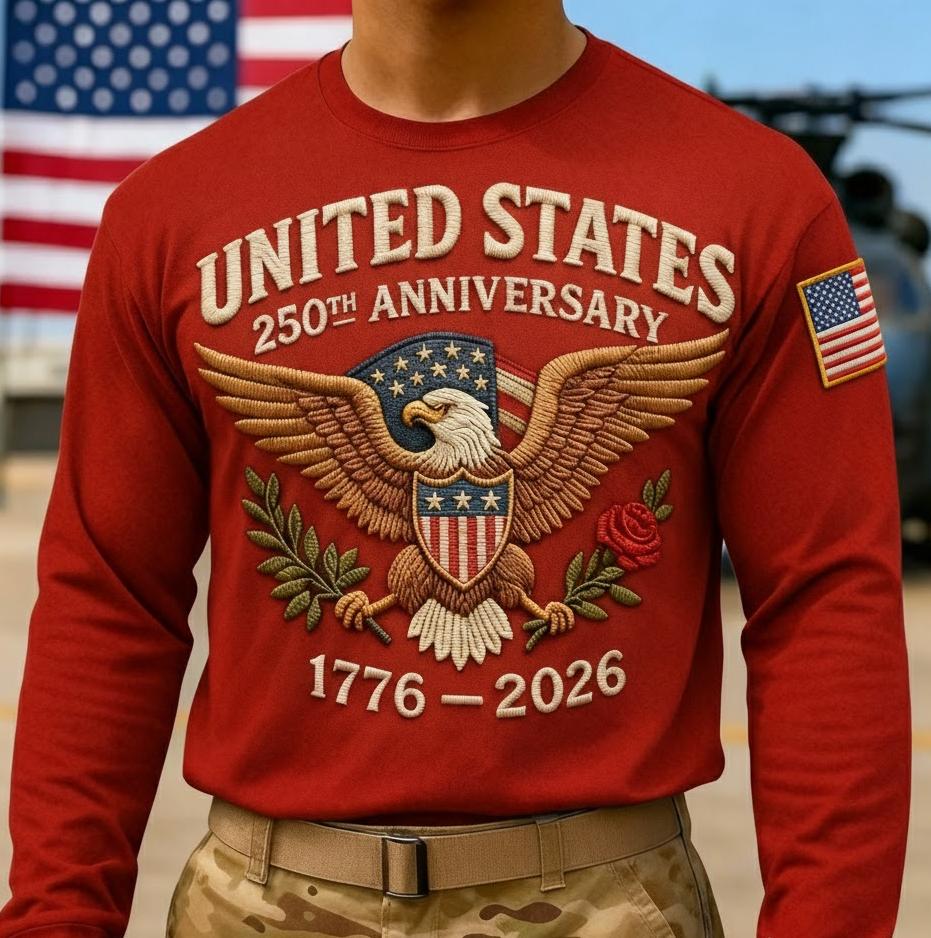 1776-2026 US 250th Anniversary Themed Men's Long-Sleeve