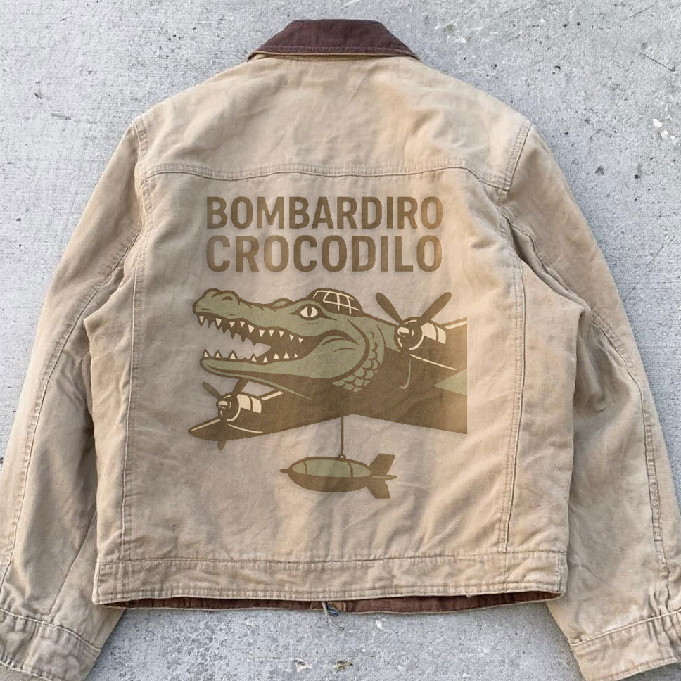 American alligator bomber makes an old-style jacket