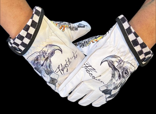 Men motorcycle gloves leather