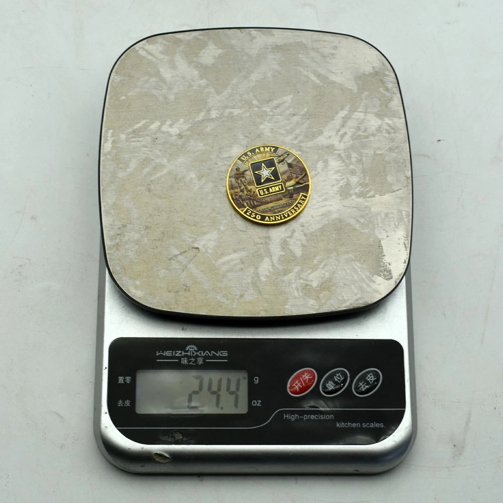 Military Patriotic US Army 250th Anniversary Commemorative Challenge Coin