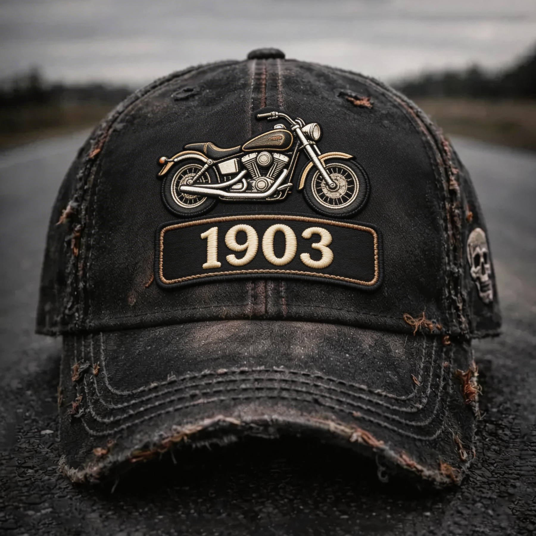 Biker Style Baseball Cap