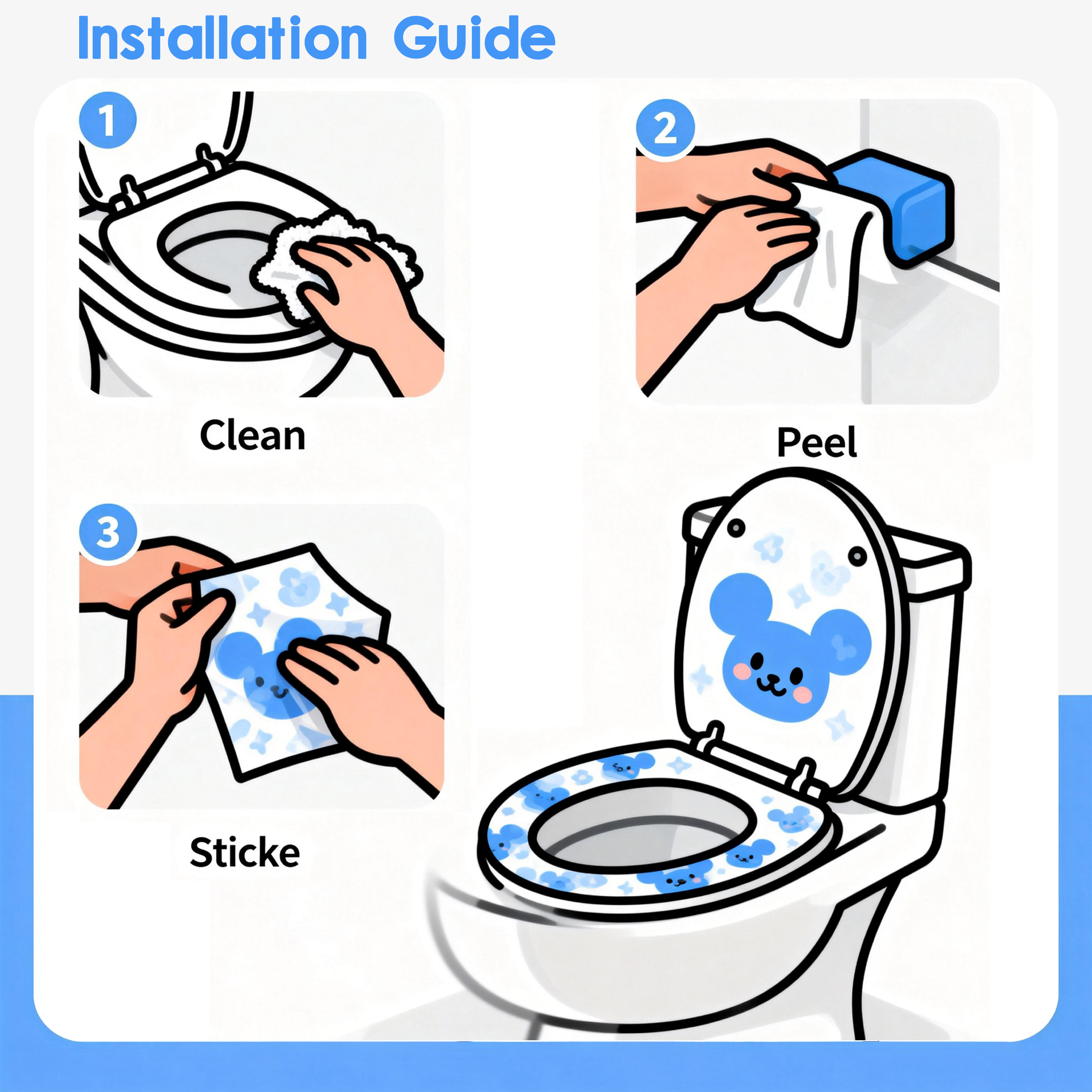 Eyeball & Piston Flame Toilet Lid Decal