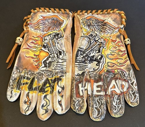 Men motorcycle gloves leather