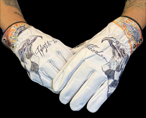 Men motorcycle gloves leather