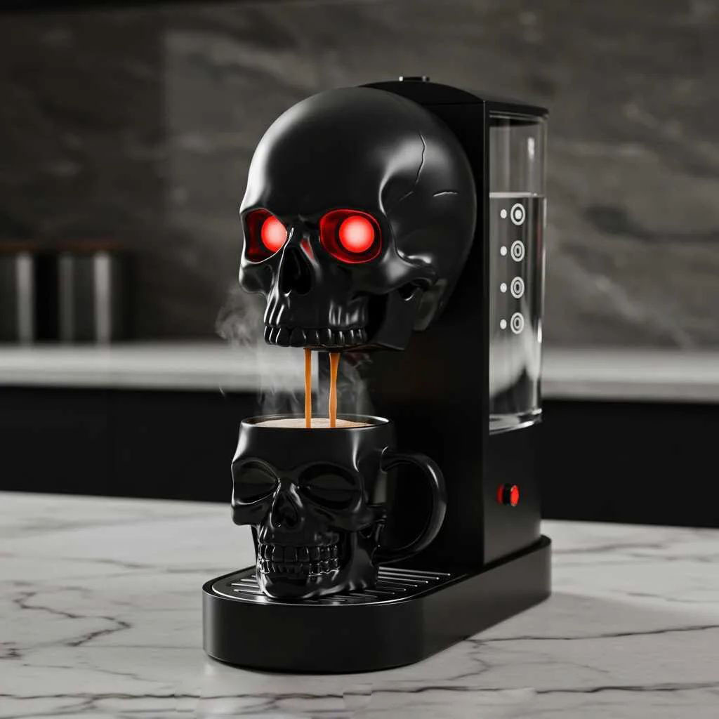 Skull Style Coffee Machine | Brew with Dark Attitude